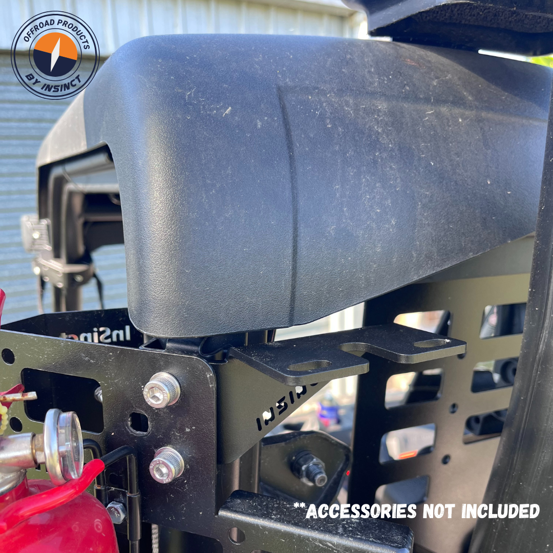 Rear worklight & aerial mount bracket for CFMoto UForce 600 and UForce 1000 – stainless steel powder coated black easy mounting