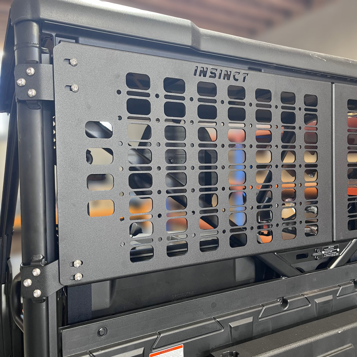 Close shot of CFMoto UForce 1000 rear molle panel