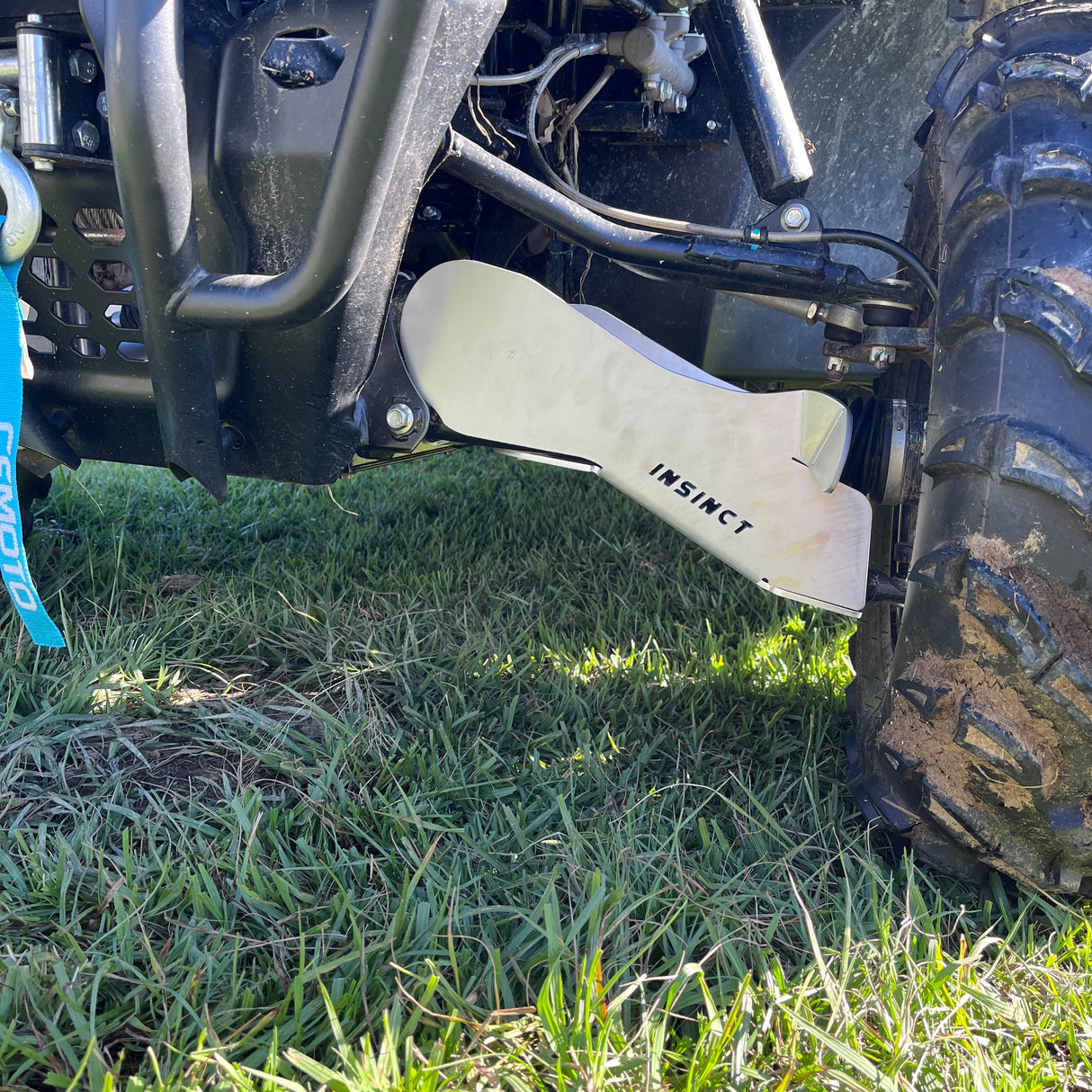 Underside view of UForce 600 with guards installed