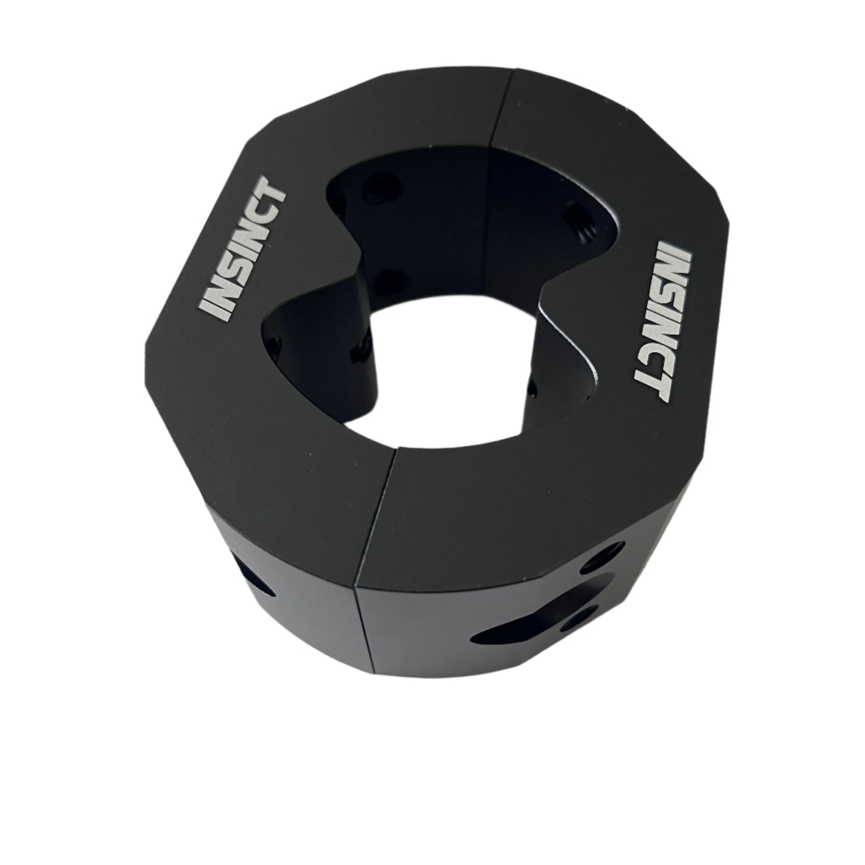 Close-up of a heavy-duty roll cage clamp designed for Can-Am Defender, ensuring a strong and stable mount for various off-road accessories.