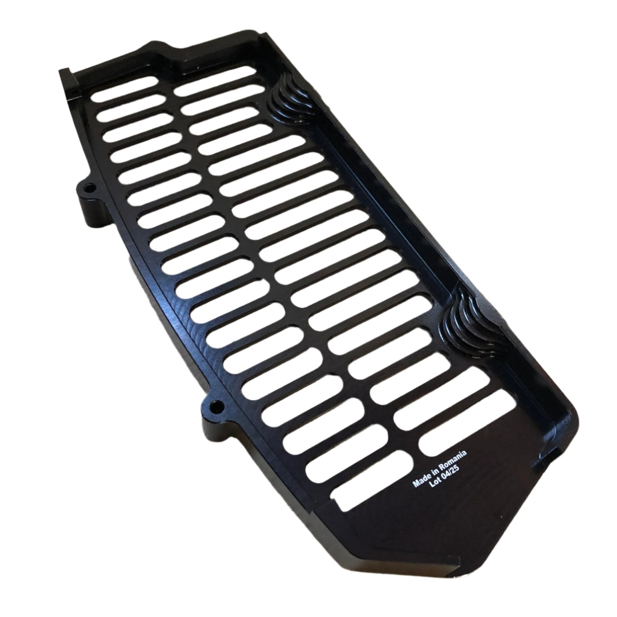 Close-up showing airflow slots on radiator guard for 2024 KTM and Husqvarna bikes