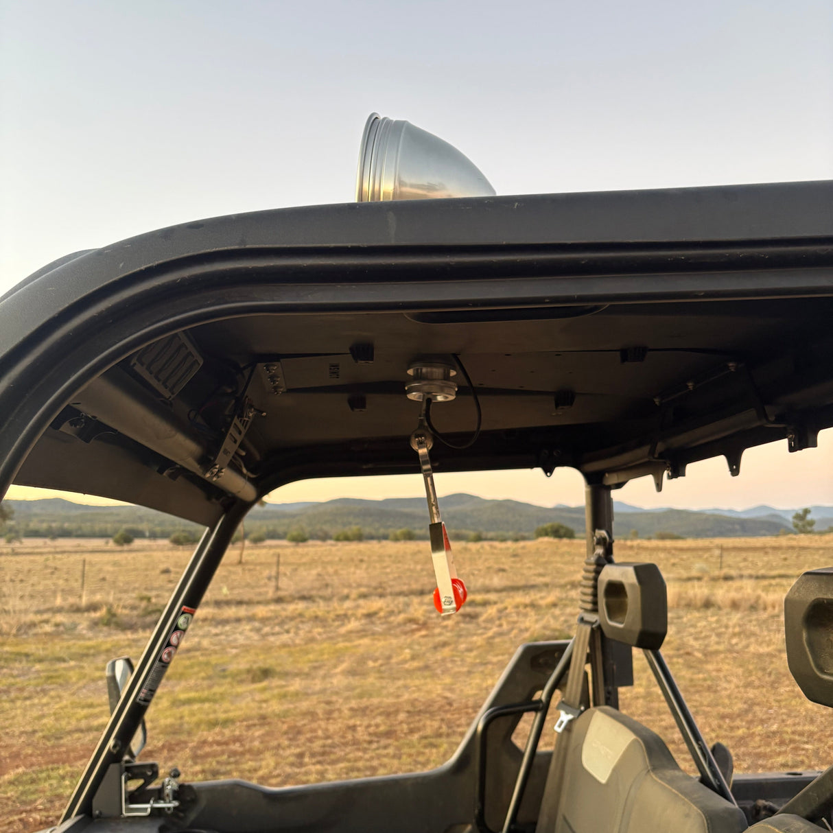 Powder coated roof reinforcement plate for the CFMoto UForce 600 designed for offroad and farm use.