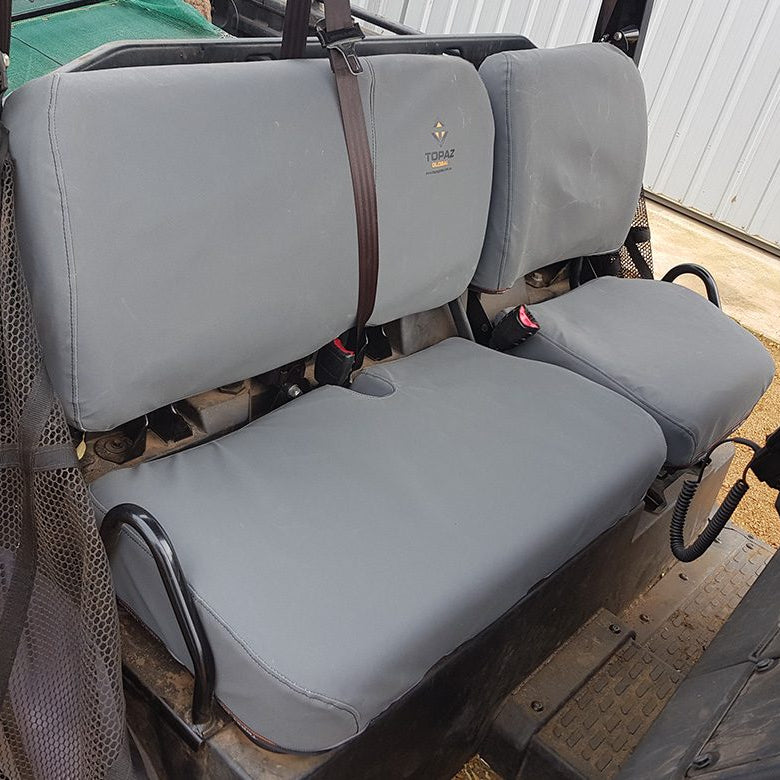 John Deere Gator XUV835/XUV865 heavy-duty canvas seat cover set — four pieces including driver and two-seater bases and backrests