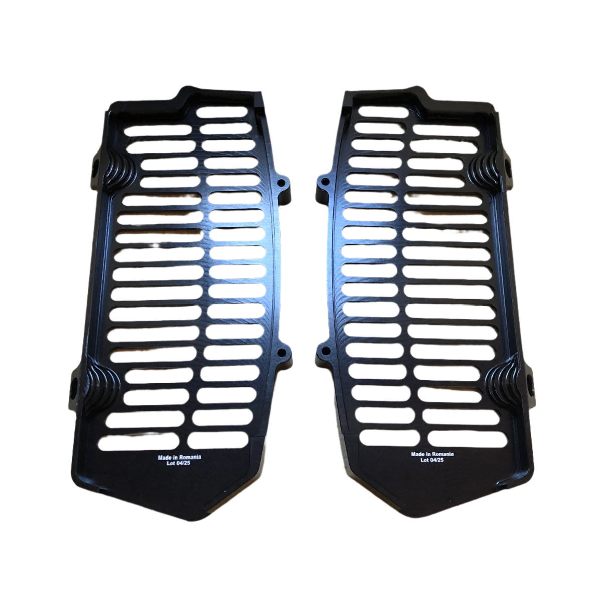 Side view of radiator guard for KTM, Husqvarna, and GASGAS 2024 enduro motorcycles