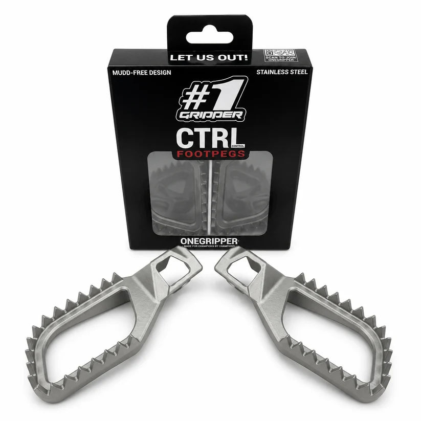 ONEGRIPPER CTRL V2 high-grip stainless steel Enduro footpegs for KTM Husqvarna GasGas and Beta