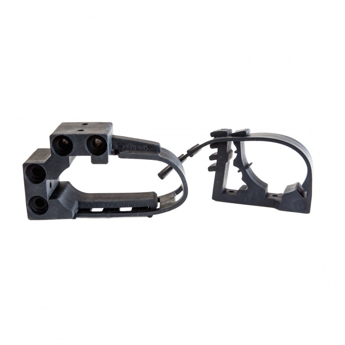 Quick Fist rifle mounting clamps shown off vehicle