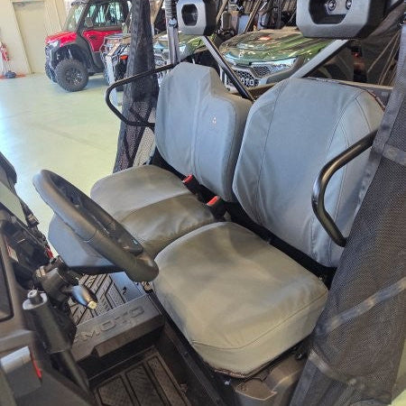 CFMoto UForce U6 EV with tailored canvas seat protection