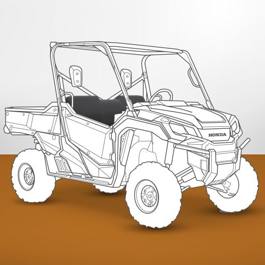 Honda Pioneer 1000 Canvas Seat Covers (2016-2026)-Black