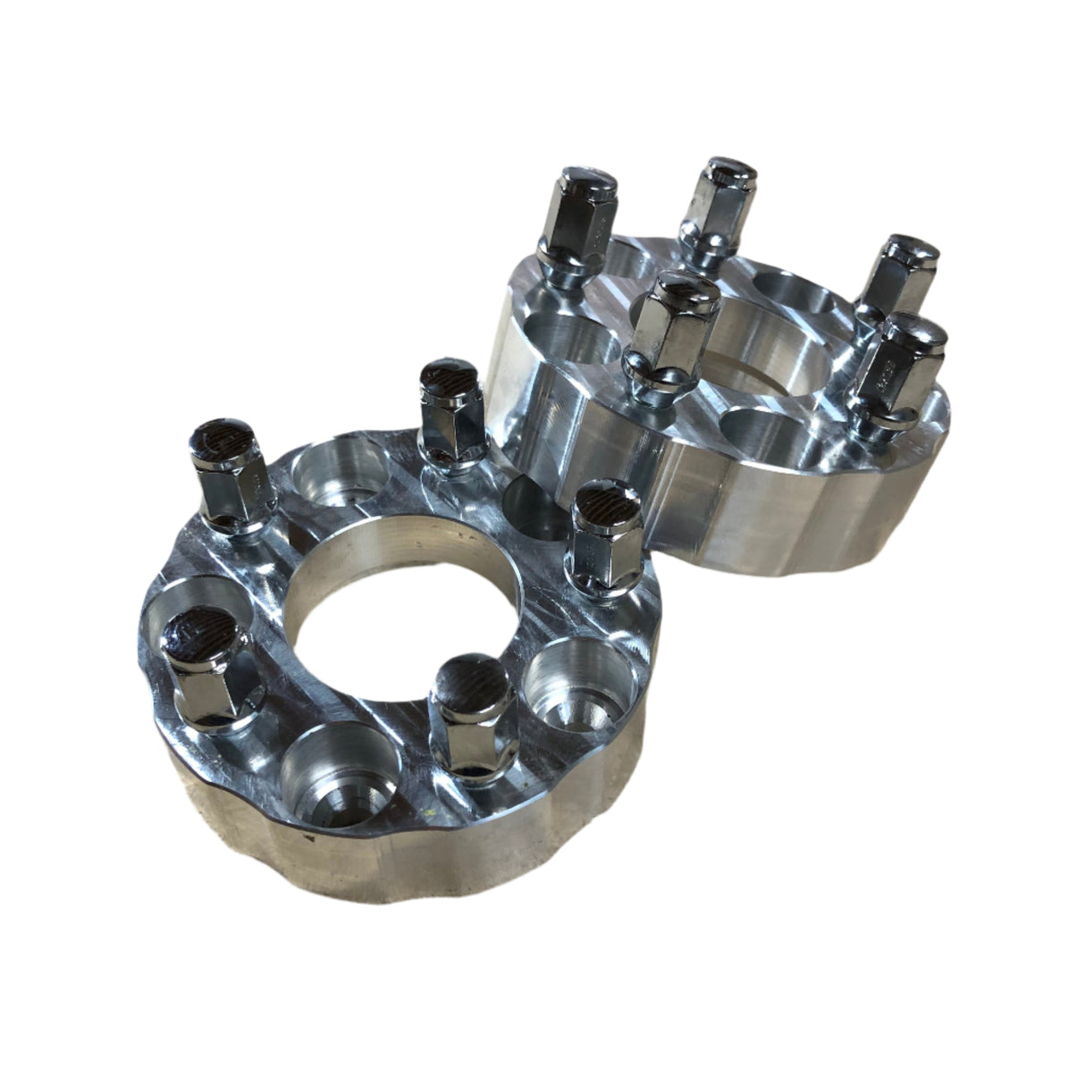 Side profile of a single 1.5" wheel spacer displaying its thickness and stud alignment.