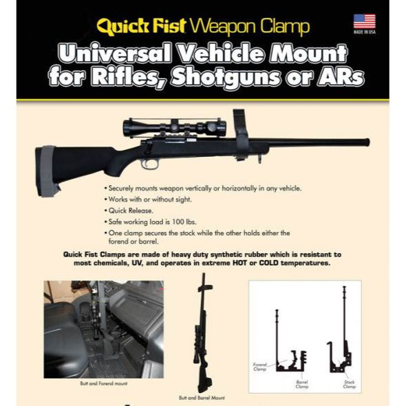 Quick Fist Weapon Clamp #01887 – Universal Gun Mount & Rifle Holder