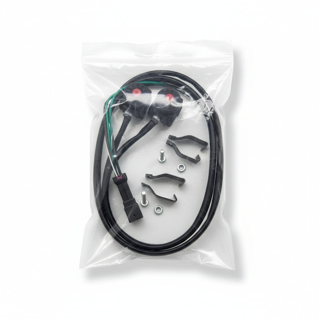 Wiring and connector layout for 2024 TBI start/kill switch kit in bag