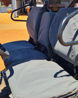 Durable canvas seat covers for the CFMoto U10 Pro/Highland, offering premium protection and a custom fit