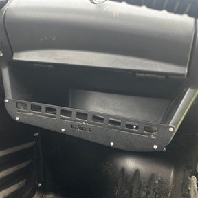 Close up of InSinct CFMoto UForce 800 storage panel