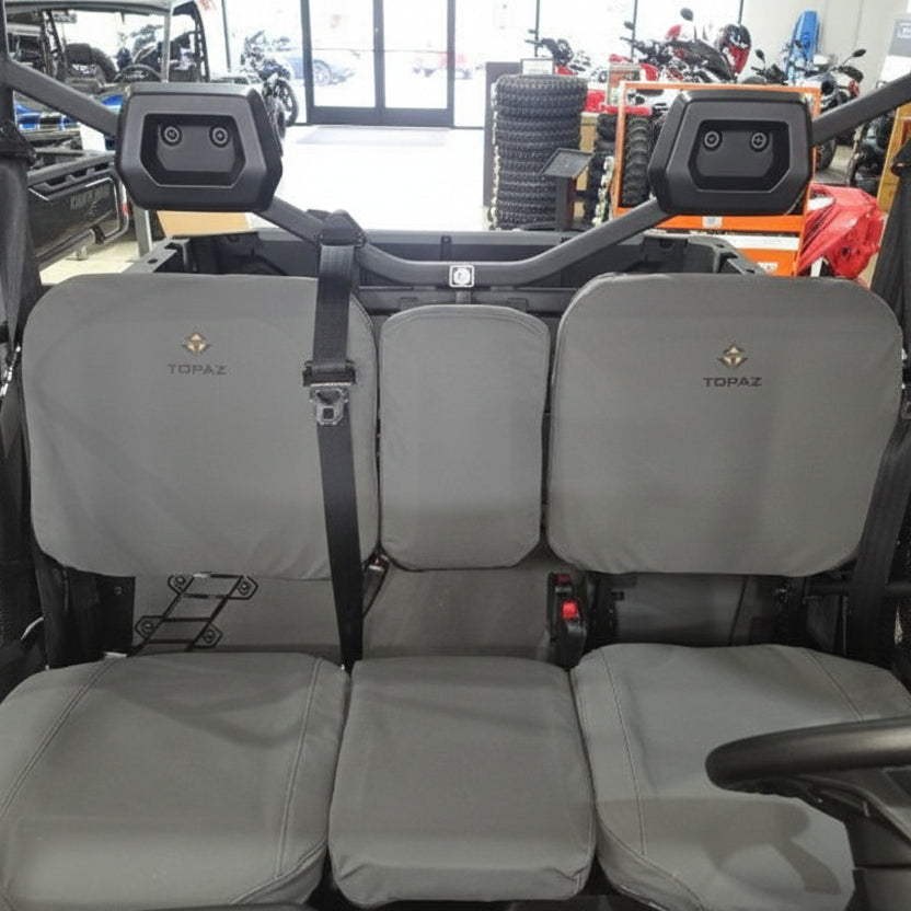 Topaz canvas seat covers fitted to Can am HD11 XU