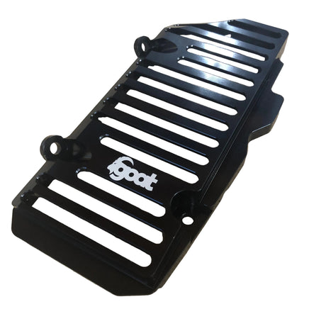 Close up of CNC machined Sherco Radiator guard