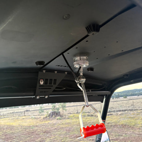 Heavy duty roof reinforcement plate for mounting spotlights, aerials and accessories on the CFMoto UForce 600.