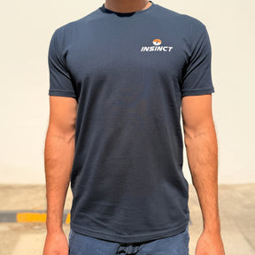InSinct Built for the Outdoors navy t-shirt with front chest logo