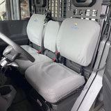 InSinct canvas seat covers fitted to a CFMOTO U10 Pro and Highland protecting the front seats from dirt, mud and wear