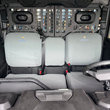 Front view of InSinct canvas seat covers installed on a CFMOTO U10 Pro showing tailored fit and durable canvas construction