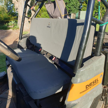 Topaz Global canvas seat cover in Charcoal for LANDBOSS 800D & 1100D UTV.