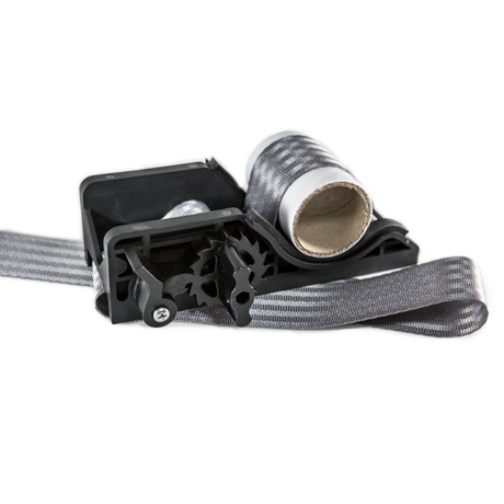 Adjustable Quick Fist Ratchet Clamp securing a gas bottle, fire extinguisher or recovery gear.
