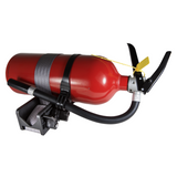 Quick Fist Ratchet Clamp securely holding equipment in a 4WD, UTV or trailer.