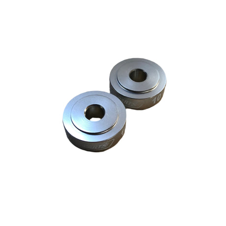  Side view of 10mm handlebar risers showing finish and machining
