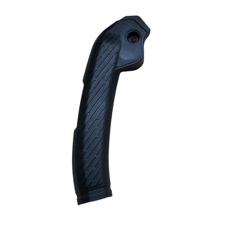 Close-up showing grip texture on KTM frame guard for better leg hold