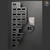 Side view of the MOLLE panel fitted to the drivers side roll cage of a CFMoto UForce 600.