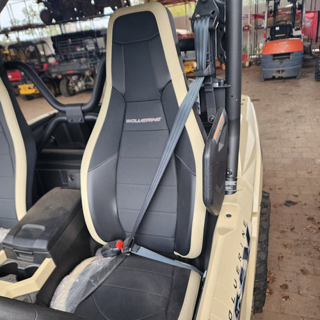 Yamaha Wolverine RMAX X2 showcasing the durability of Topaz Global's canvas seat cover