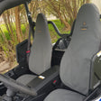 Yamaha Wolverine XT-R X2 front seat with fitted canvas seat cover in Charcoal color