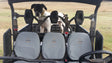 Yamaha YXM700 Viking 3-seater UTV with fitted canvas seat covers in Charcoal color
