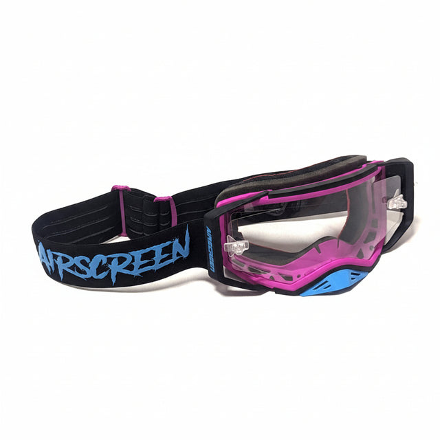 AirScreen AERO EX Enduro Goggles - Black Magenta Cyan