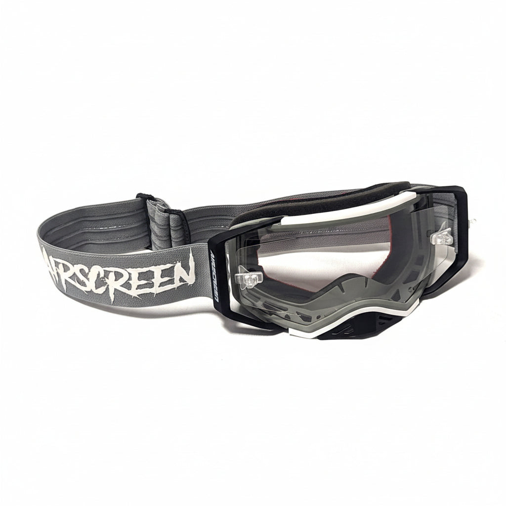AirScreen AERO EX Enduro Goggles - Grey White Black