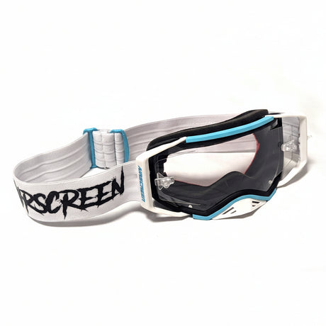 AirScreen AERO EX Enduro Goggles - White Black Turquoise