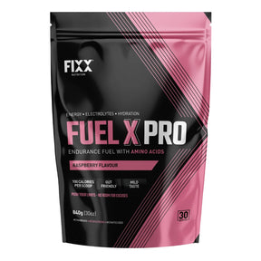 FIXX Fuel X PRO Raspberry endurance fuel and electrolyte drink 30 scoop bag